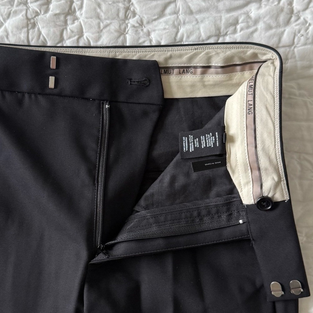 Helmut Lang Black Straight Pants View 4